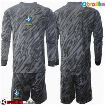 Otroške Nogometnih dresov Brazilija Vratar Gostujoči Copa America 2024 Dolgi rokavi (+ hlače)